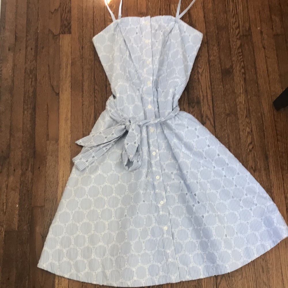 Banana Republic Eyelet Seersucker Dress